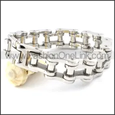 Exquisite Silver Biker Bracelet b000357