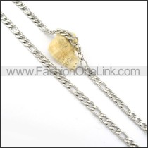 Chic Interlocking Chain Stamping Necklace     n000288