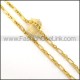 Succinct Golden Plated Necklace n000534