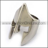 Silver Stainless Steel Gladiator Ring r003711