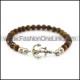 Tiger Eye Stone Bracelet with Anchor Charm b006107