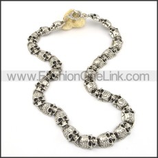 Stainless Steel Skull Necklace       n000200