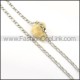 Elegant Interlocking Chain Stamping Necklace     n000287