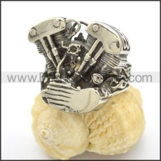Unique  Stainless Steel Biker  Ring r002447