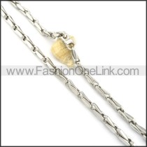 Silver Stainless Steel Necklace n000589