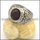 Vintage Stone Stainless Steel Ring r002692