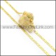 Golden Flat Hollowed-out Heart Plated Necklace n000897