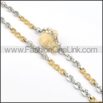 Fashion Two Tone Plating Necklace   n000073