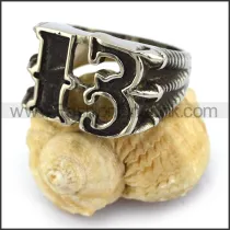 Black Stainless Steel Claw 13 Biker Ring r003667