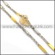 Exquisite Gold and Silver Plated Necklace n000777