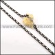 Unique Black and Silver Plated  Necklace   n000158