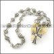 Exquisite Cross and Flower Casting Necklace   n000485