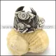 Unique Stainless Steel Biker Ring r002612
