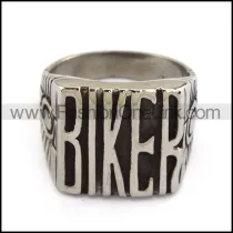 316L Stainless Steel BIKE Ring r003803