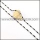 Two Tone Interlocking Chain Plated Necklace   n000078