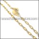 Golden Chain Plated Necklace n000533