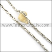 Silver Stainless Steel  Plated Necklace n000579