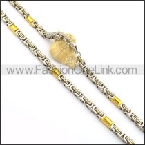 Hot Selling Two Tone Plated Necklace n000792