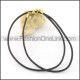 Black Rubber Necklace n000552