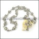 Chic Cross and Flower Casting Necklace   n000487