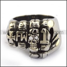 Stainless Steel Skull Ring  r003700