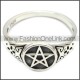 sterling silver casting pentagram ring r006082