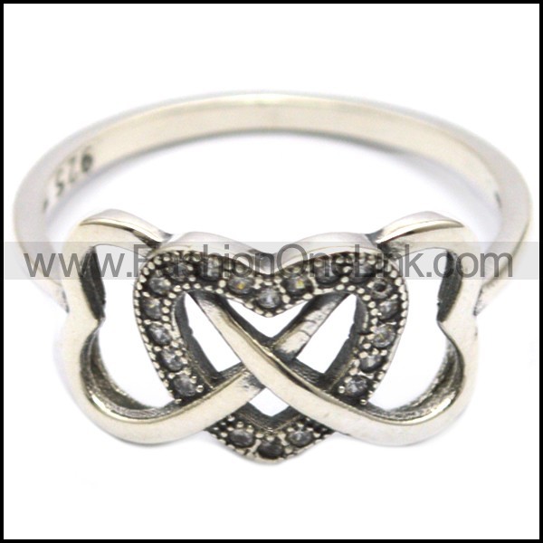925 sterling silver heart ring for girls r006302