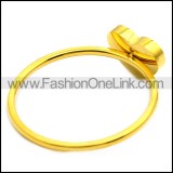 heart shaped women ring engraved LOVE in yellow gold tone r005837