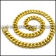 golden stainless steel hip hop casting necklace with bling buckle n002226