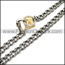 Stainless Steel Casting Jean Chain with Skull Clasp y000016