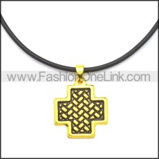 Rubber Necklace W Stainless Steel Clasp n003185HG