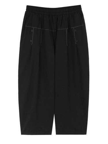 [EAM] High Elastic Waist Green Dot Printed Long Casual Harem Pants New Trousers Women Fashion Tide Spring Autumn 2024 1DH7578