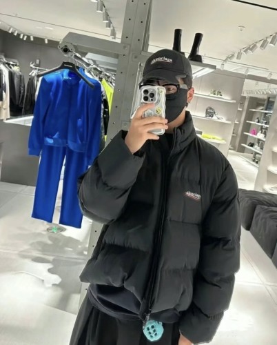 {EAM} High version Paris b wave Cola down jacket loose OS version type men and women with the same down jacket DLZ83