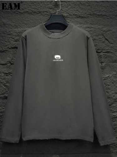 {EAM} Paris b high version of classic logo embroidery round neck hoodie loose OS version type hoodie DLZ84
