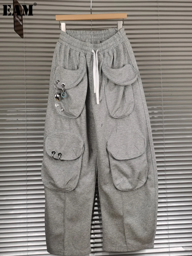 {EAM} Pants Wide leg overalls spring high street baggy DLZ179