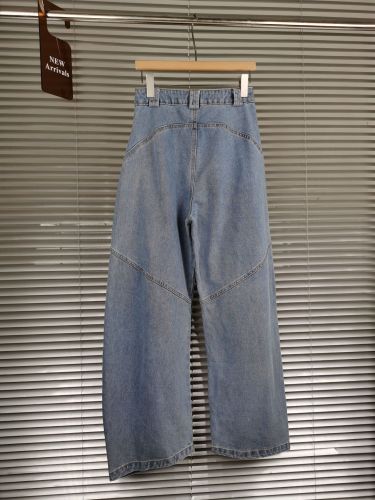 {EAM}esigners new autumn and winter clothes new summer wash design high waist straight cylinder wide legs DLZ180