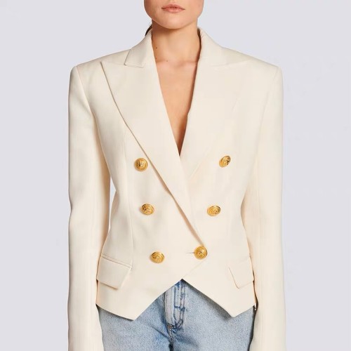 {EAM}Spring and autumn waist slimming women's suit jacket fashion popular classic small suit DLZ251