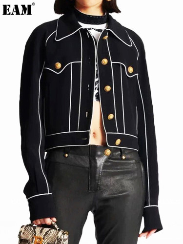 {EAM} Spot 2024 Europe and the United States spring and autumn fashion new high-end quality high and thin women's jacket jacket DLZ255
