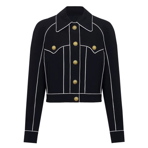 {EAM} Spot 2024 Europe and the United States spring and autumn fashion new high-end quality high and thin women's jacket jacket DLZ255