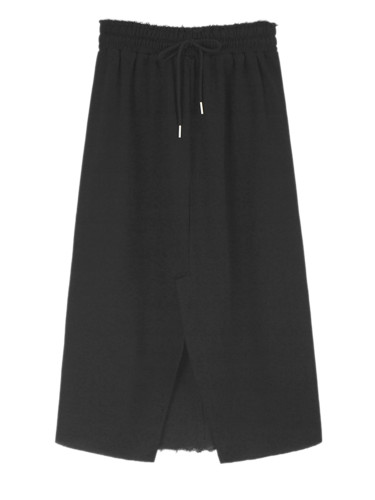 [EAM] High Elastic Waist Gray Back Denim Irregular Slit Long Half-body Skirt Women Fashion Tide New Spring Autumn 2024 1DH8086