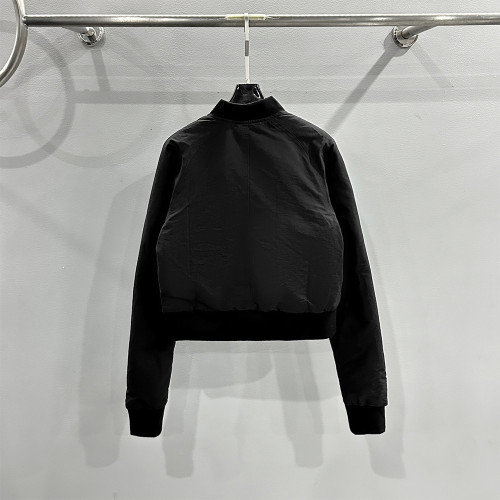 {EAM} Autumn and winter dark locomotive zipper plus cotton insert bag retro slim-fit short jacket cotton jacket DLZ302