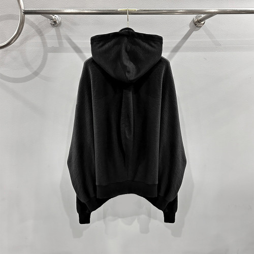 {EAM} Dark autumn and winter irregular pullover design special-shaped hooded sweater sweater sweater top DLZ303