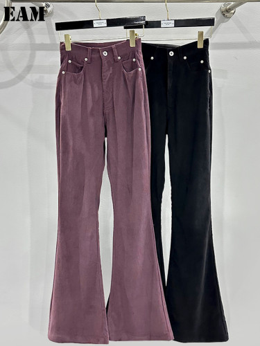 {EAM} 2024 Spring/Summer corduroy Dark RO main line style long casual flared pants DLZ306