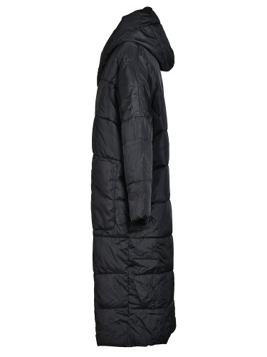 [EAM] Big Size Long Hooded Cotton-padded Coat Long Sleeve Loose Fit Women Parkas Fashion Tide New Autumn Winter 2024 JD12101