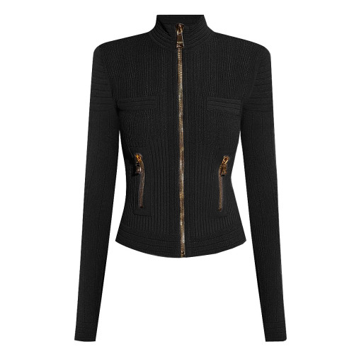 {EAM} 25 years spring and autumn new European and American high quality sweater long sleeve crewneck cardigan woolen coat DLZ377