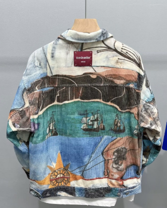 {EAM}  Men's Shirt Spring/Autumn New Fashionable Printed Youth Jacket Men's Coat Men's DLZ470