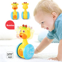 Sweet Rattles Bell Music Tumbler Doll Roly-poly Learning Education Baby Toys Gifts