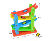 Kids Children's Wooden Ladder Roller Coaster Track Gliding Racing Car Toys