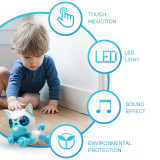 Cute Interactive Smart Pet Robotic Puppy Dog Toy Gift for Baby Kids with LED Eyes Sound Recording Sing Sleeping