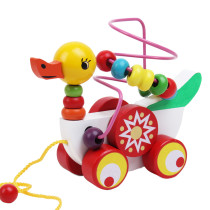 Cute Duckling Trailer Beads Maze Toys for Kids Children